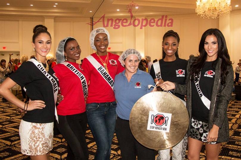 Miss Universe 2014 contestants with Stop Hunger Now team
